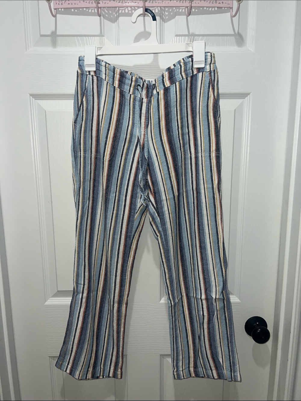 Striped Blue Multicolor Lightweight Pants